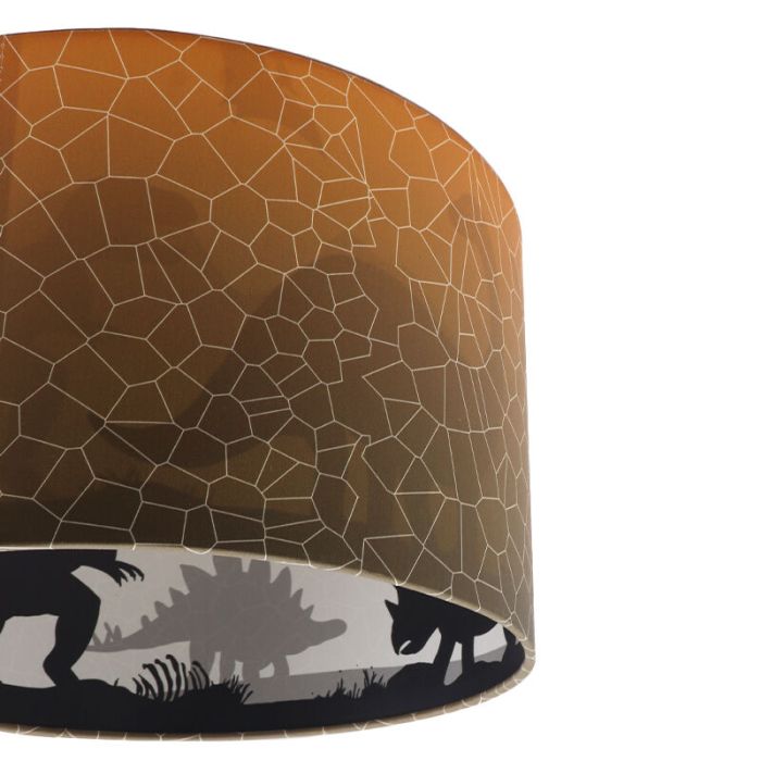 Nowoczesna lampa wisząca dla dzieci pomarańczowa, Dino