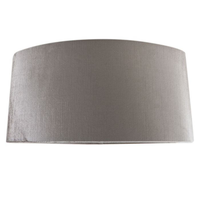 40 cm owalny abażur welurowy szary, Emilius