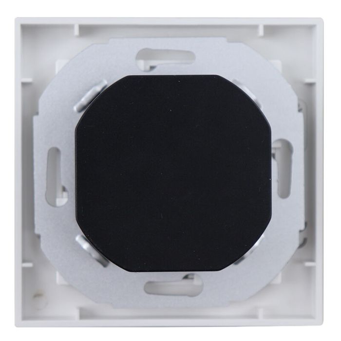 Ściemniacz LED, 0,5 - 200W, z białą ramką i płytą centralną