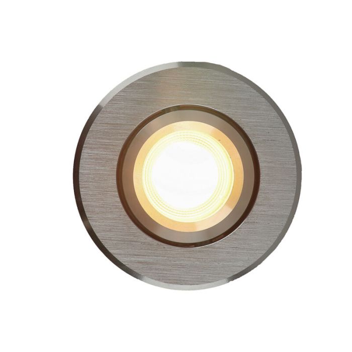 Aluminiowa nowoczesna mini oprawa podtynkowa srebrna, Bori