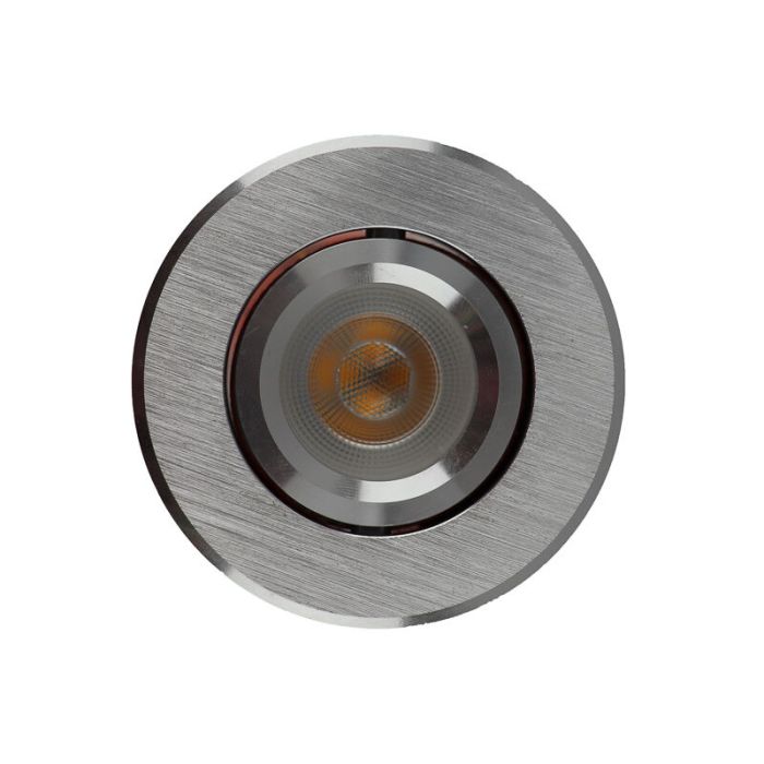 Aluminiowa nowoczesna mini oprawa podtynkowa srebrna, Bori