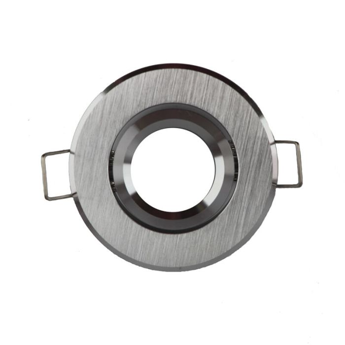 Aluminiowa nowoczesna mini oprawa podtynkowa srebrna, Bori