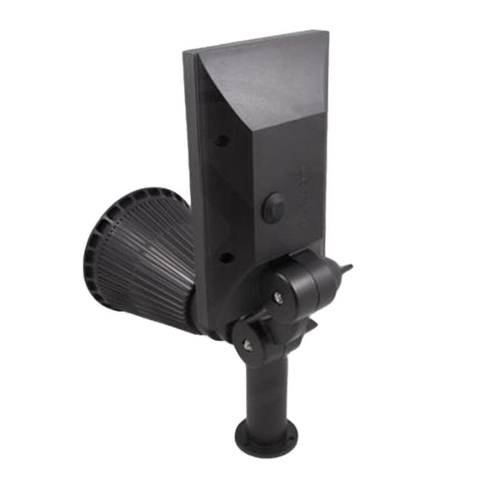 Czarna solarna lampa dogruntowa, Oualid, 2W, 5500K LED, IP65