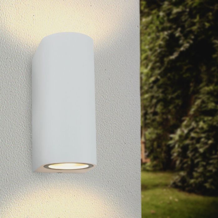 Aluminiowa lampa zewnętrzna biała, Corina, IP44
