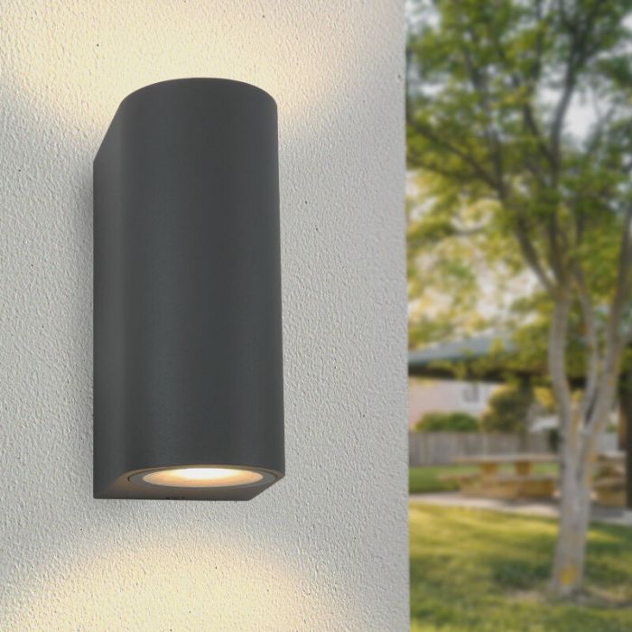 Aluminiowa lampa zewnętrzna antracytowa, Corina, IP44