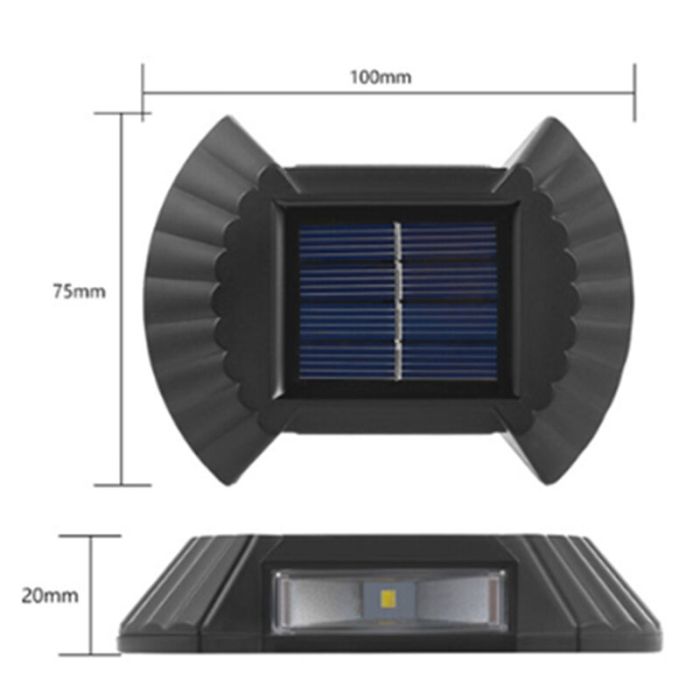 4 solarne lampy dogruntowe, Pawan, 0,3W, 4500K LED, IP65