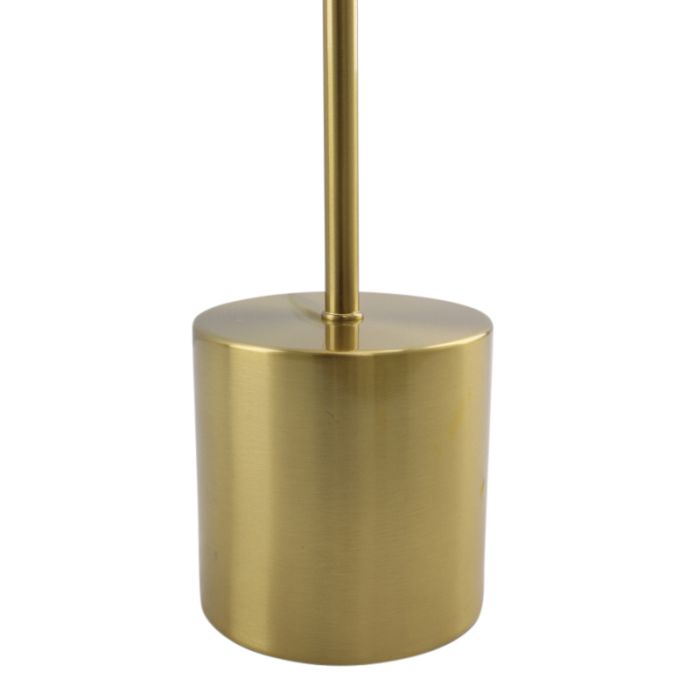 Aluminiowa lampa stojąca bez abażur mosiądz, Rika, z przełącznik
