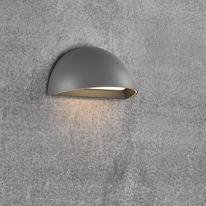 Szara inteligentna lampa ogrodowa nowoczesna, Arcus Smart, 9,5W, 2700K LED, IP54