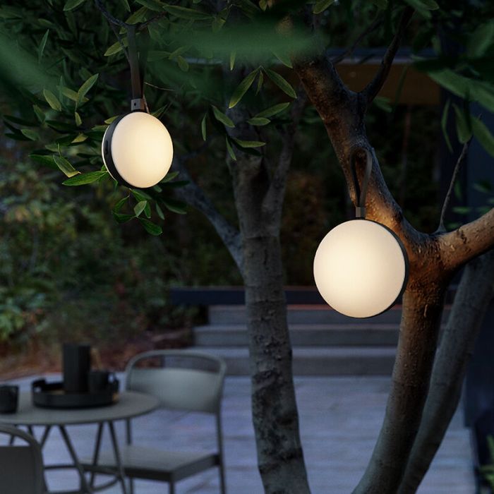 Biala lampa zewnetrzna design, Bring, 1W, 2700K LED, IP44, sciemniana w 3 krokach
