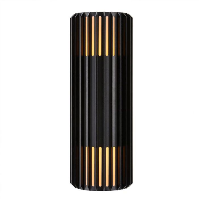 Czarna lampa zewnętrzna design, Aludra, IP54