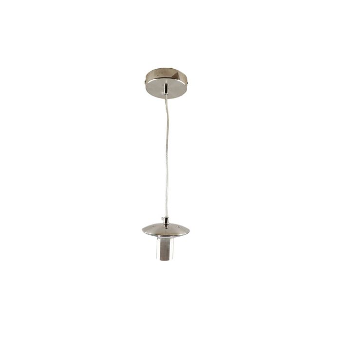 Metalowa lampa wisząca bez abażur niklowa, Minne
