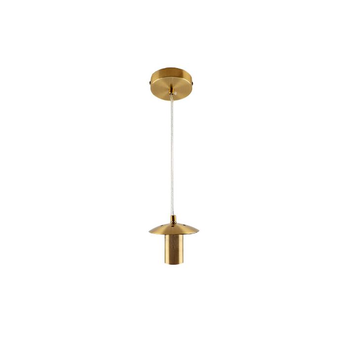 Metalowa lampa wisząca bez abażur miedziana, Minne