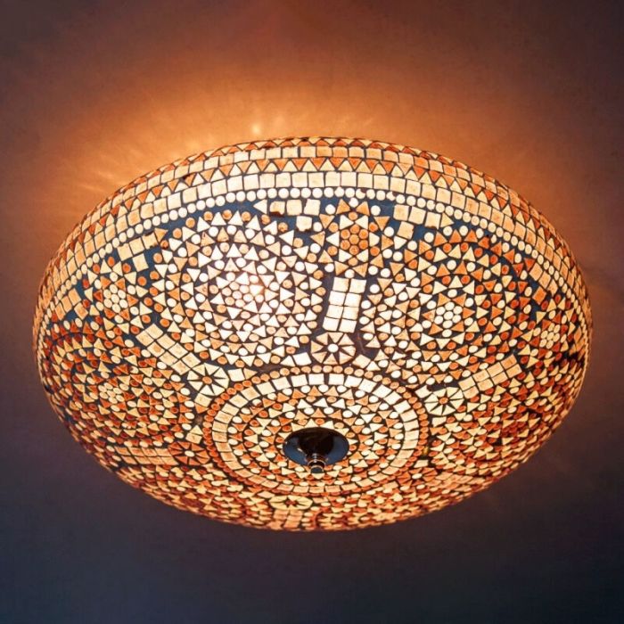 Mozaikowy orientalny plafon sufitowy fioletowy, Annas