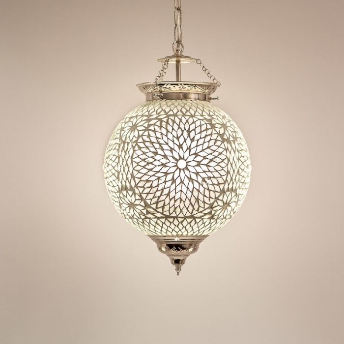 Mozaikowa orientalna lampa wisząca przezroczysta, Nisrin