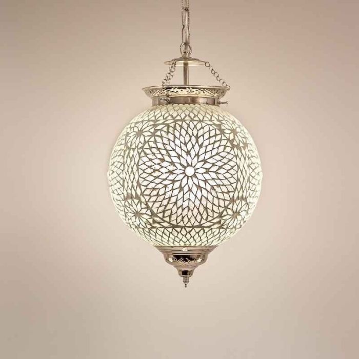 Mozaikowa orientalna lampa wisząca przezroczysta, Aziza