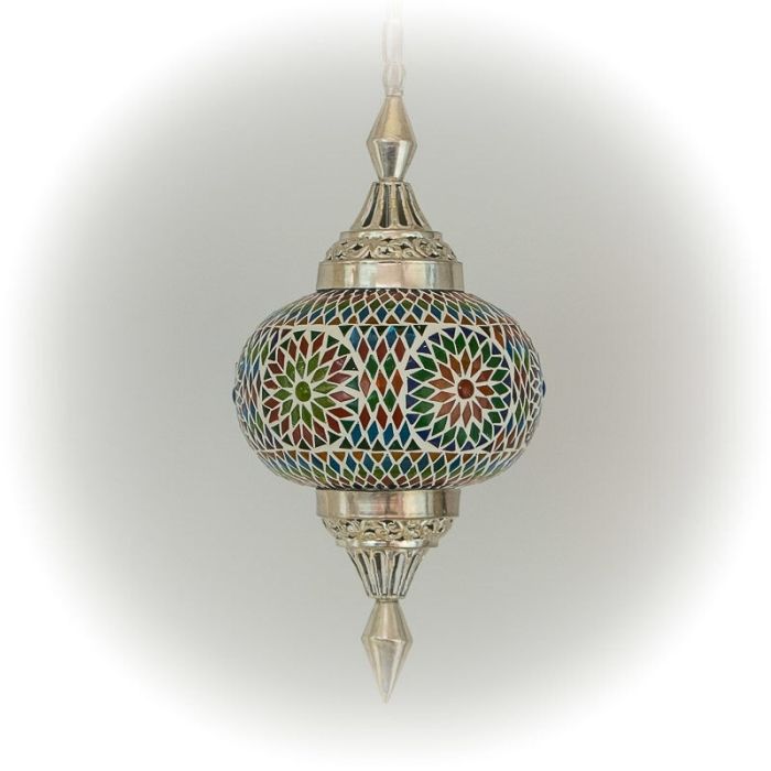 Mozaikowa orientalna lampa wisząca wielokolorowa, Aicha