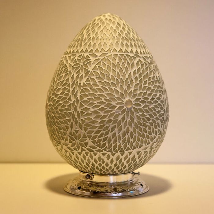 Mozaikowa orientalna lampa stołowa przezroczysta, Lara