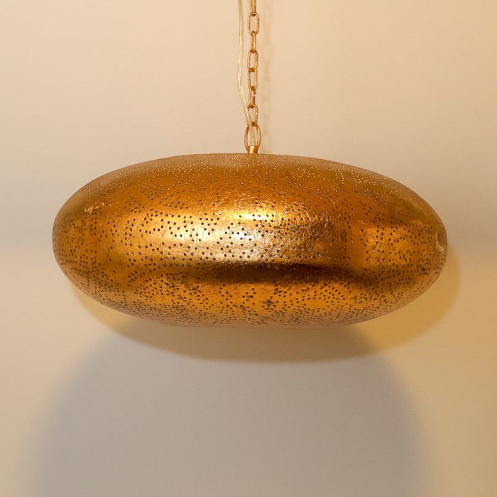 Filigranowa orientalna lampa wisząca złota, Zina