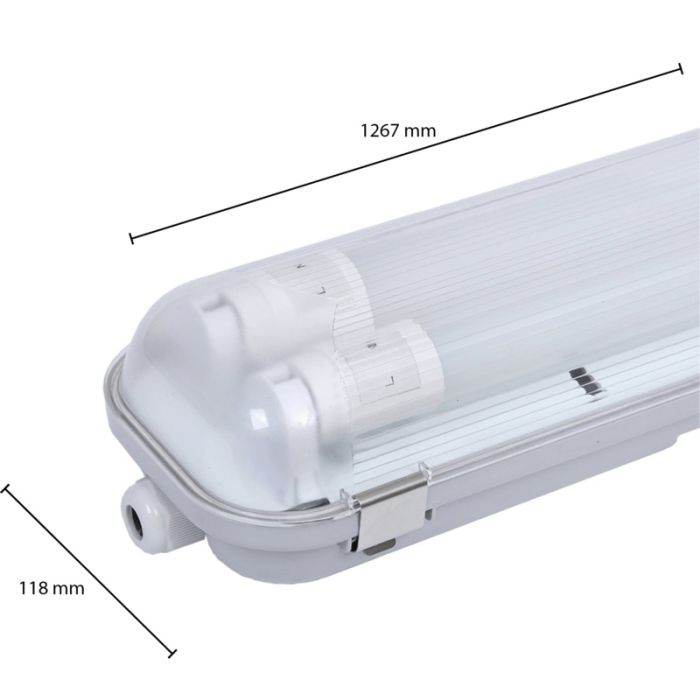 Wodoodporna oprawa świetlówkowa LED 120 cm - Suyata - na 2 świetlówki - IP65