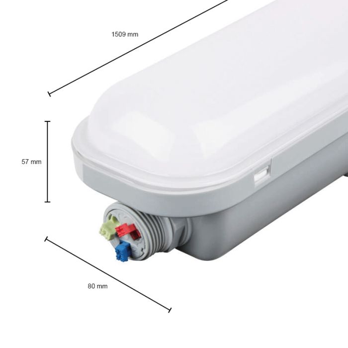 Biała lampa LED liniowa natynkowa, Tribun, 50W, 4000K LED, IP65