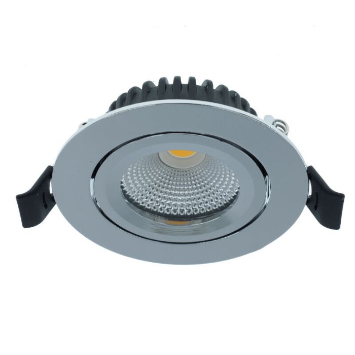 Chromowana oprawa sufitowa wpuszczana z transformatorem 12V, Wimke, 5W, 2700K LED, IP44