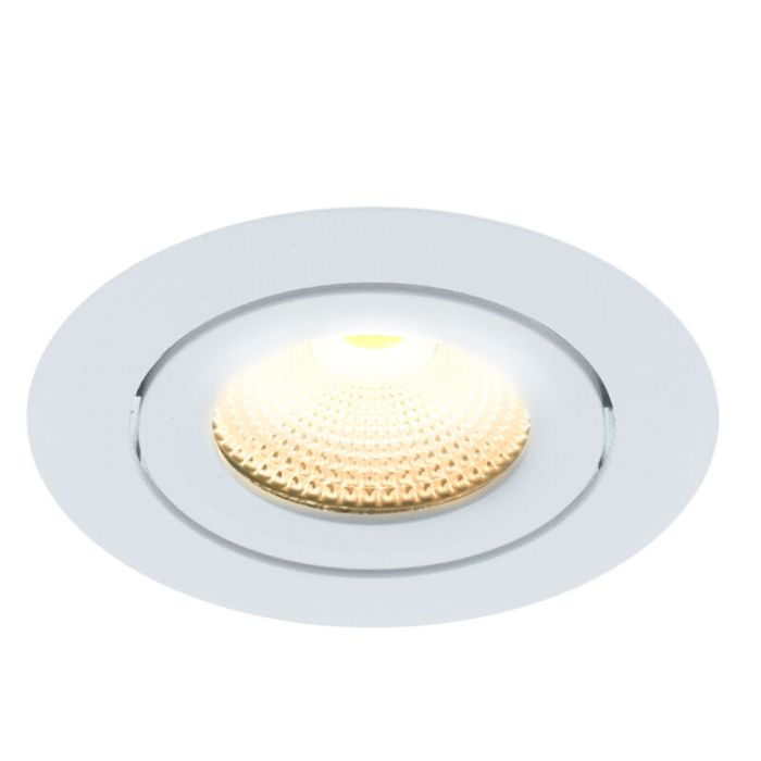 Biała oprawa sufitowa wpuszczana aluminiowa, Wimke, 5W, 2700K LED, IP44
