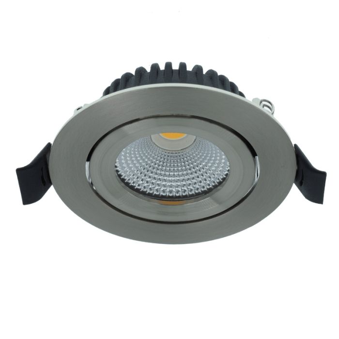 Aluminiowy downlight srebreny, Wimke, 5W, 2700K LED, IP44