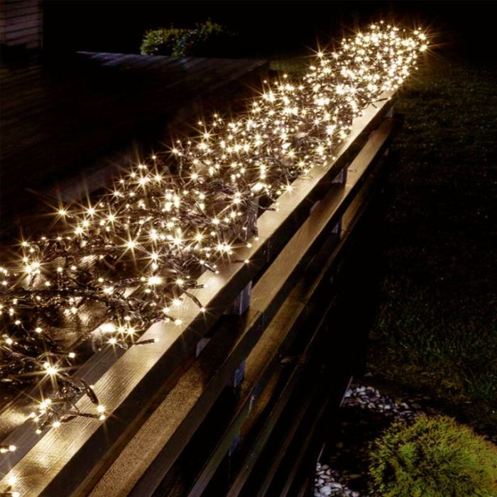 Oświetlenie klastrowe 5,8m, 768 diod LED o barwie ciepłej bieli, 8 pozycji!