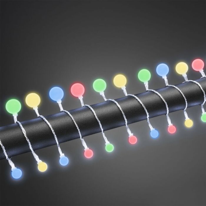Zewnętrzne lampki choinkowe LED 16m, 80 kolorowych żarówek