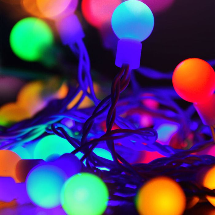 Zewnętrzne lampki choinkowe LED 16m, 80 kolorowych żarówek