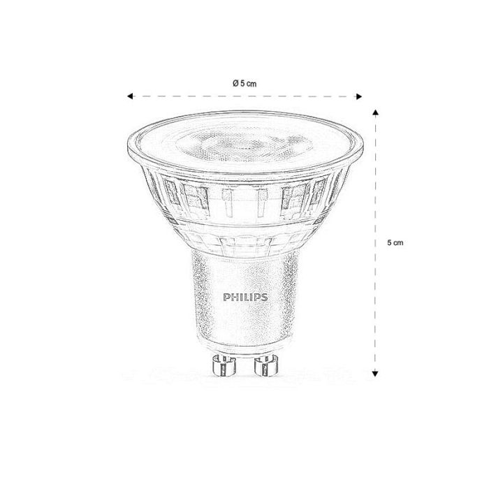 Lampa LED Philips GU10, Pascal, przezroczysta, 4.6W, 2700K