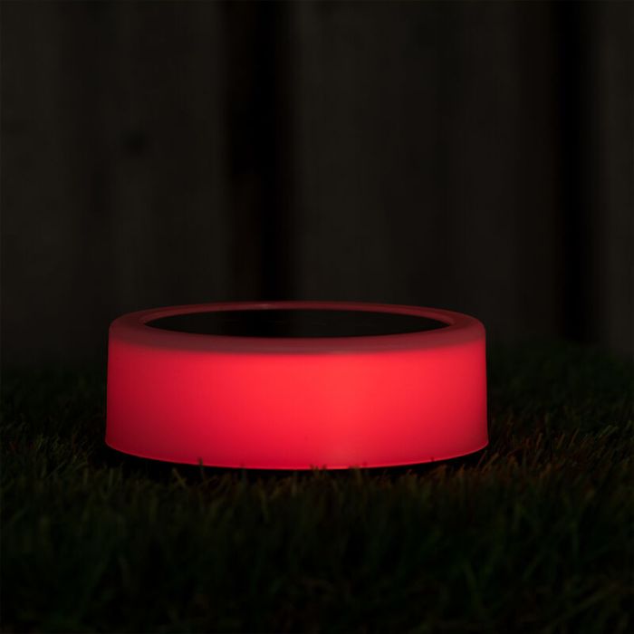 Plastikowa lampa dogruntowa biała, Nermin, 1W, 2700K LED, IP44