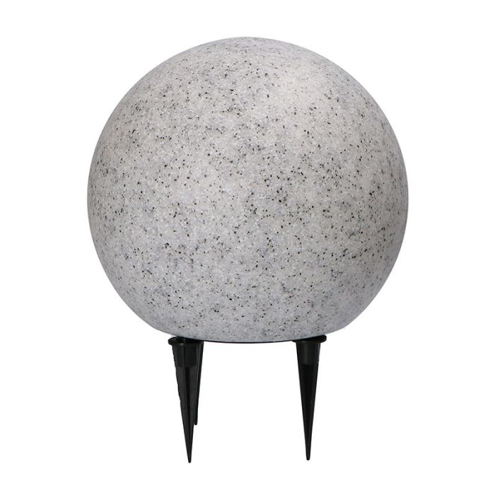 Plastikowa nowoczesna lampa dogruntowa szara, Stonie, 4,5W, 2700K LED, IP65