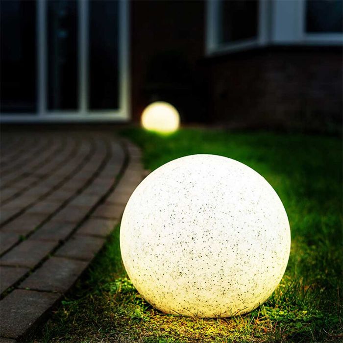 Plastikowa nowoczesna lampa dogruntowa szara, Stonie, 4,5W, 2700K LED, IP65