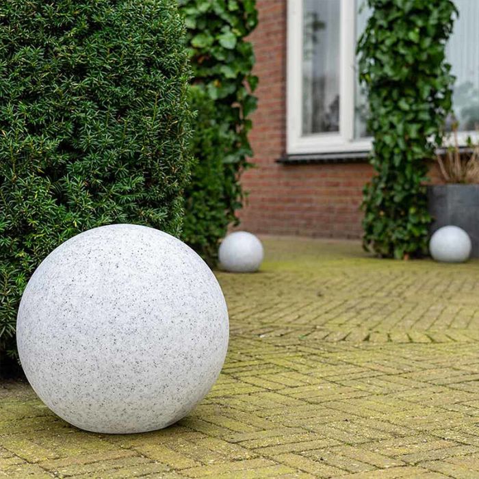 Plastikowa nowoczesna lampa dogruntowa szara, Stonie, 4,5W, 2700K LED, IP65
