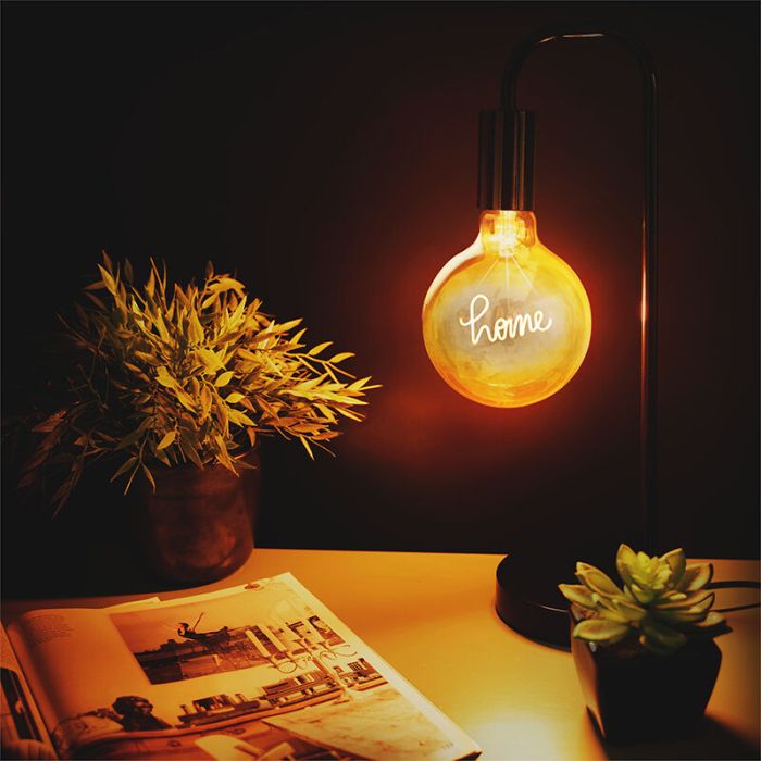Ściemnialna lampa LED E27 z żarnikiem domowym, G125, 4,5w, 1800K (światło świecy)