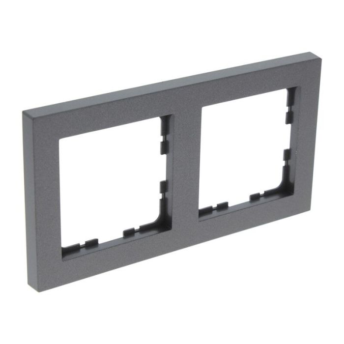 Ramka Q-Link S-Line, 2-drożna, czarna/antracytowa