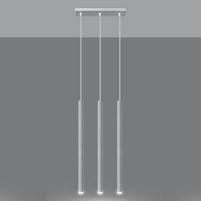 Aluminiowa lampa wisząca biała, Hillary