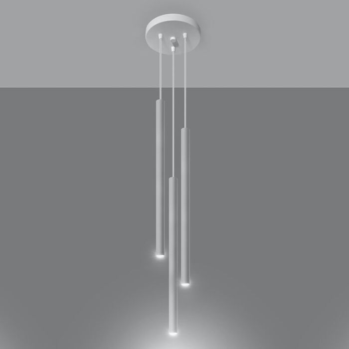 Aluminiowa lampa wisząca biała, Hillary