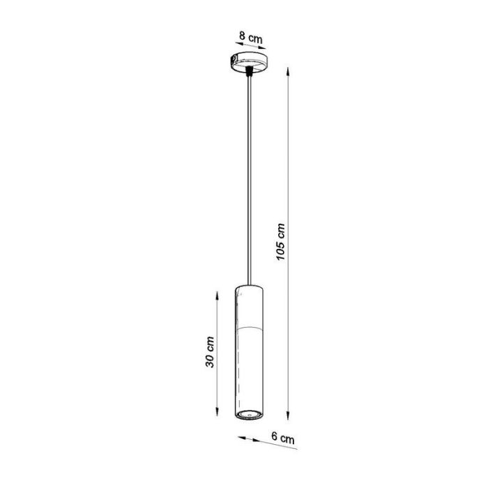 Betonowa lampa wisząca szara, Fardou