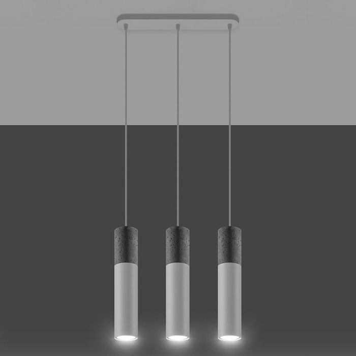 Betonowa lampa wisząca szara, Fardou