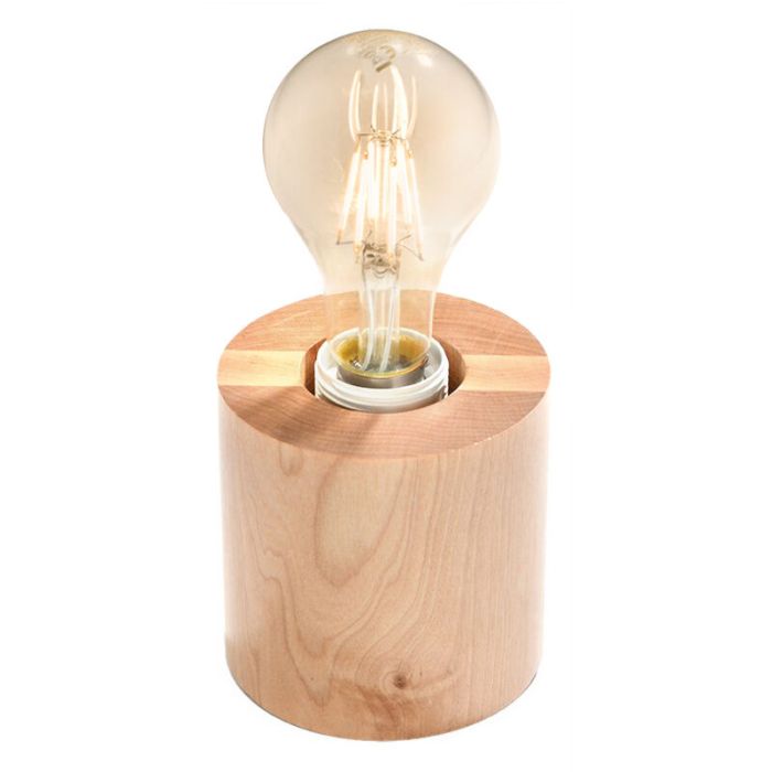 Drewniana lampa stołowa brązowa, Anela