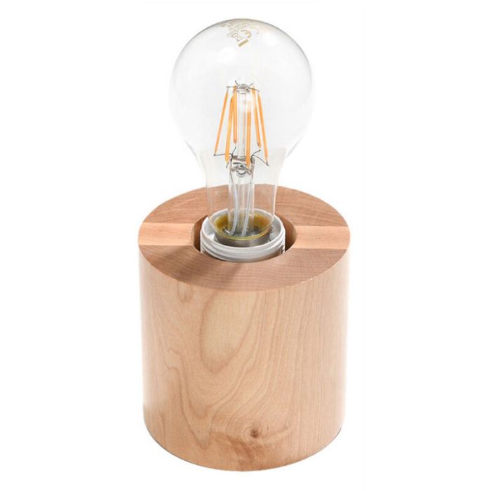 Drewniana lampa stołowa brązowa, Anela