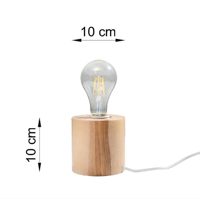 Drewniana lampa stołowa brązowa, Anela