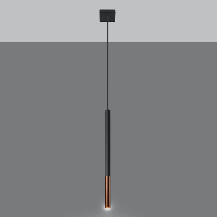 Aluminiowa lampa wisząca miedziana, Ilonca