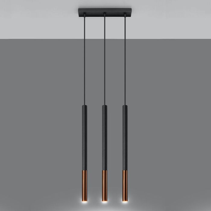 Aluminiowa lampa wisząca miedziana, Ilonca