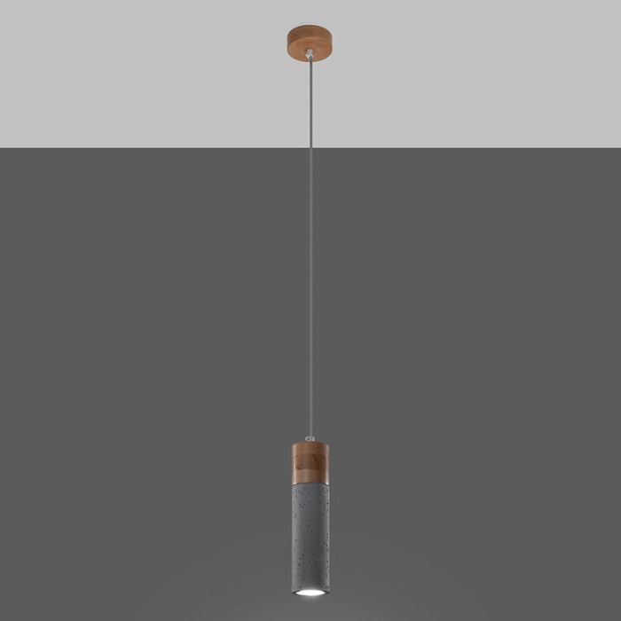 Betonowa lampa wisząca brązowa, Ferron