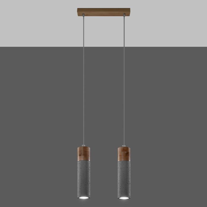 Betonowa lampa wisząca brązowa, Ferron