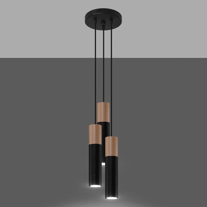 Aluminiowa lampa wisząca brązowa, Francesca