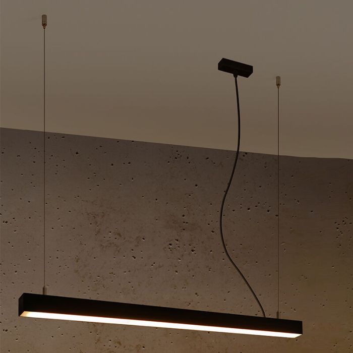 Aluminiowa lampa wisząca czarna, Mascha, 31W, 3000K LED